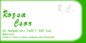 rozsa csor business card